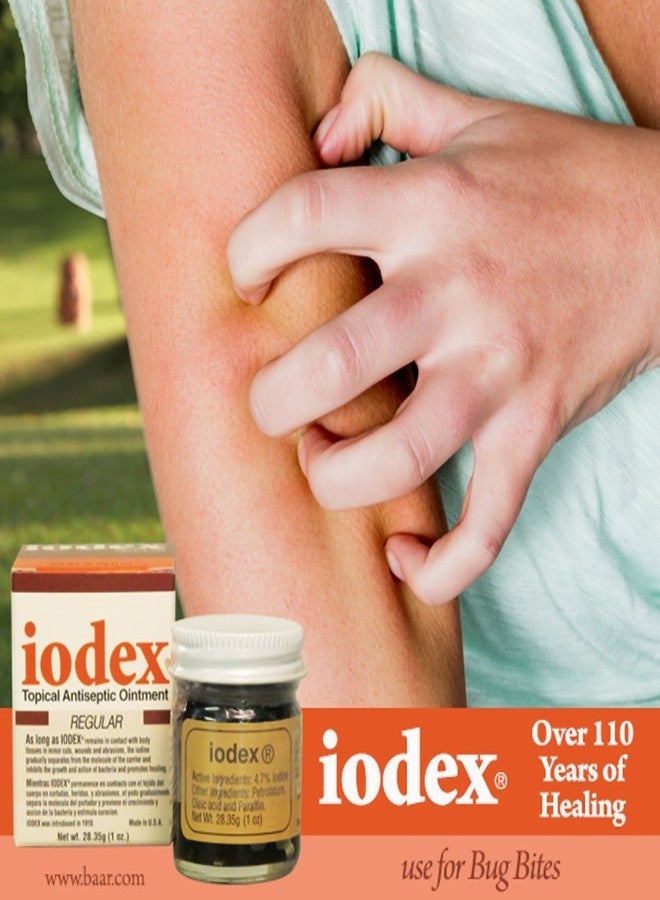 IODEX BAAR Iodex Topical Healing Ointment, 4.7% Iodine for Infection Prevention and Soothing Relief, Perfect for Cuts, Scrapes, Wounds, Bruises, Minor Burns, Bug Bites, Rashes & More, Made in The USA, 1 oz - Image 5